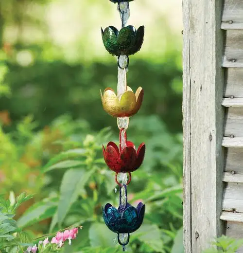 Медная дождевая цепочка цветочный дизайн чашка для украшения сада и желоба