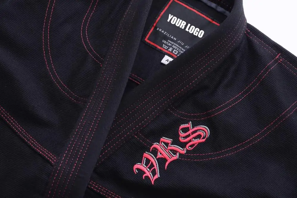 Customized Wholesale judo fighting uniform karate Custom Black Color Comfortable White Cotton