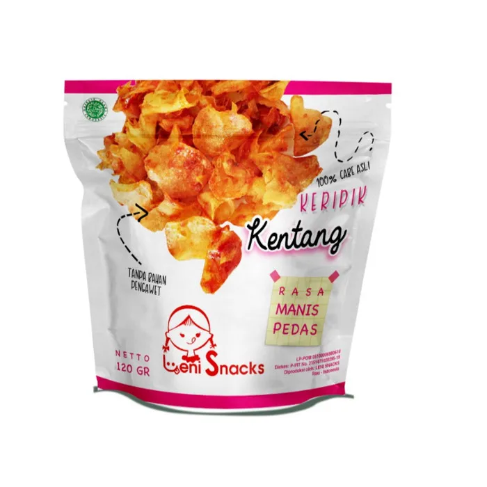 
Leni Snacks Crunchy Sweet and Spicy Potato Chips - 120gr 