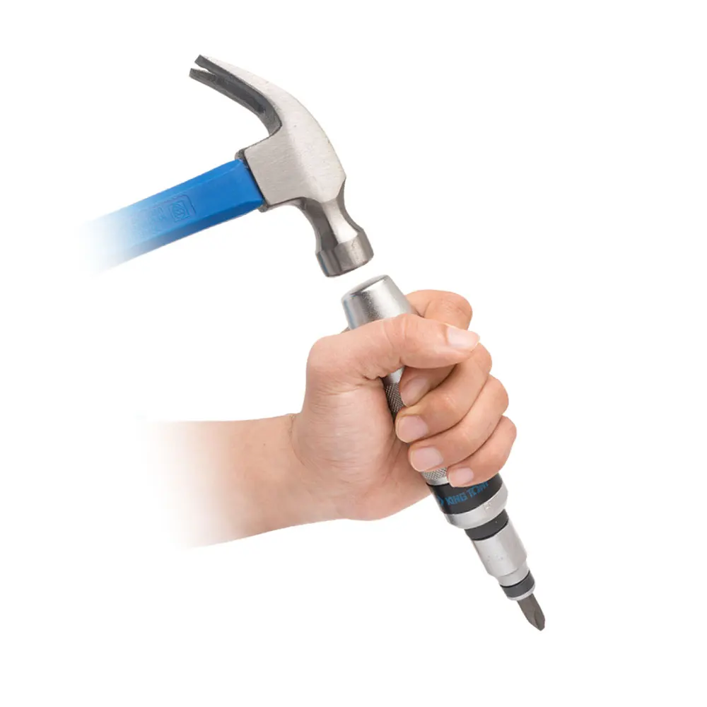 KING TONY 8 PCS 1/2 inch Screwdriver Bit Set Drive Manual Reversible Impact Driver 4108FR