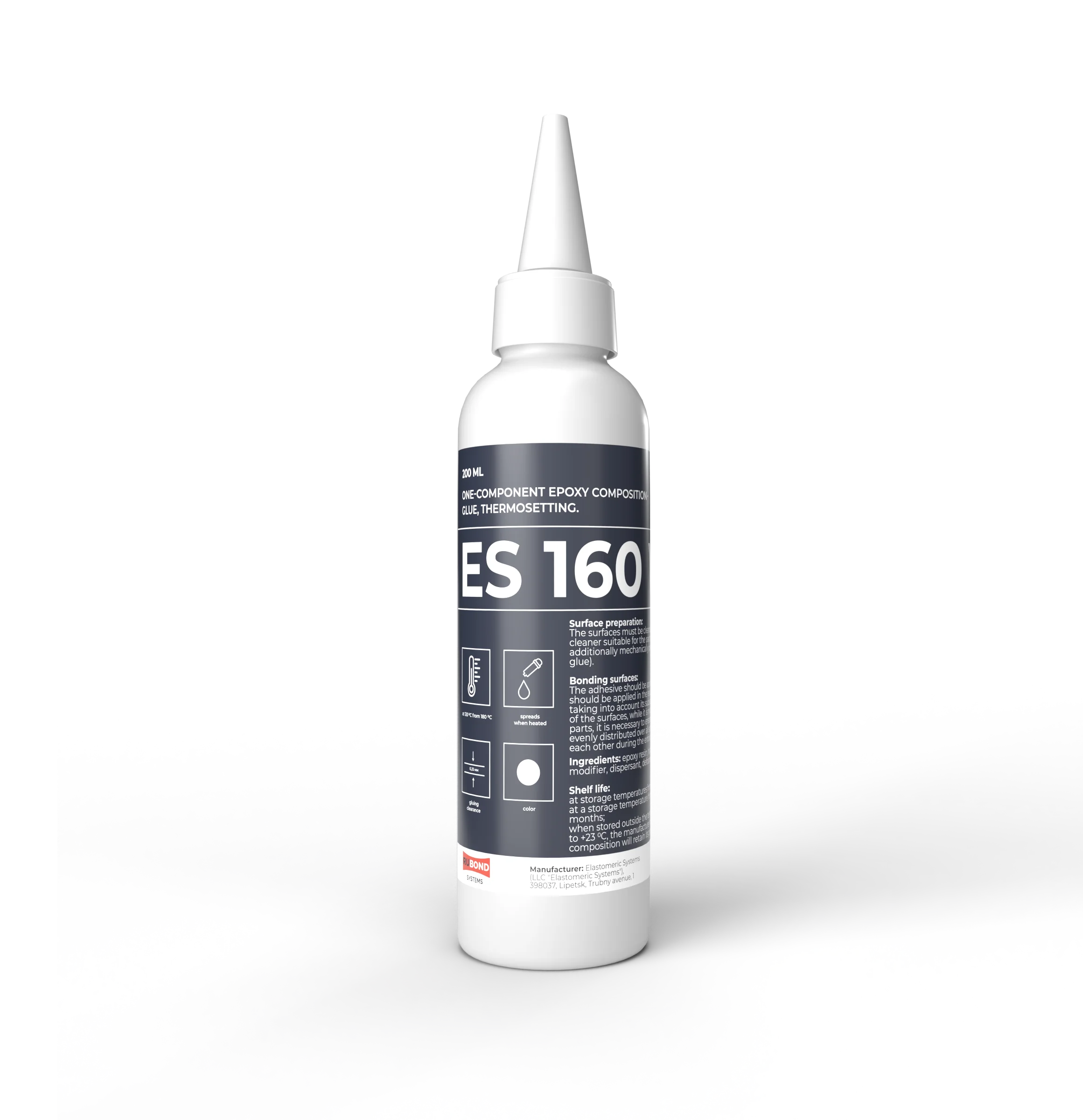 
 Однокомпонентный эпоксидный клей RUBOND ES 160 Вт (200 мл)  