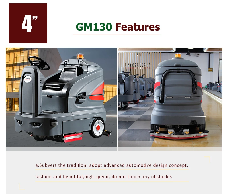 Automatic concrete floor cleaning machine , ride on floor scrubber , best performance with good price in China