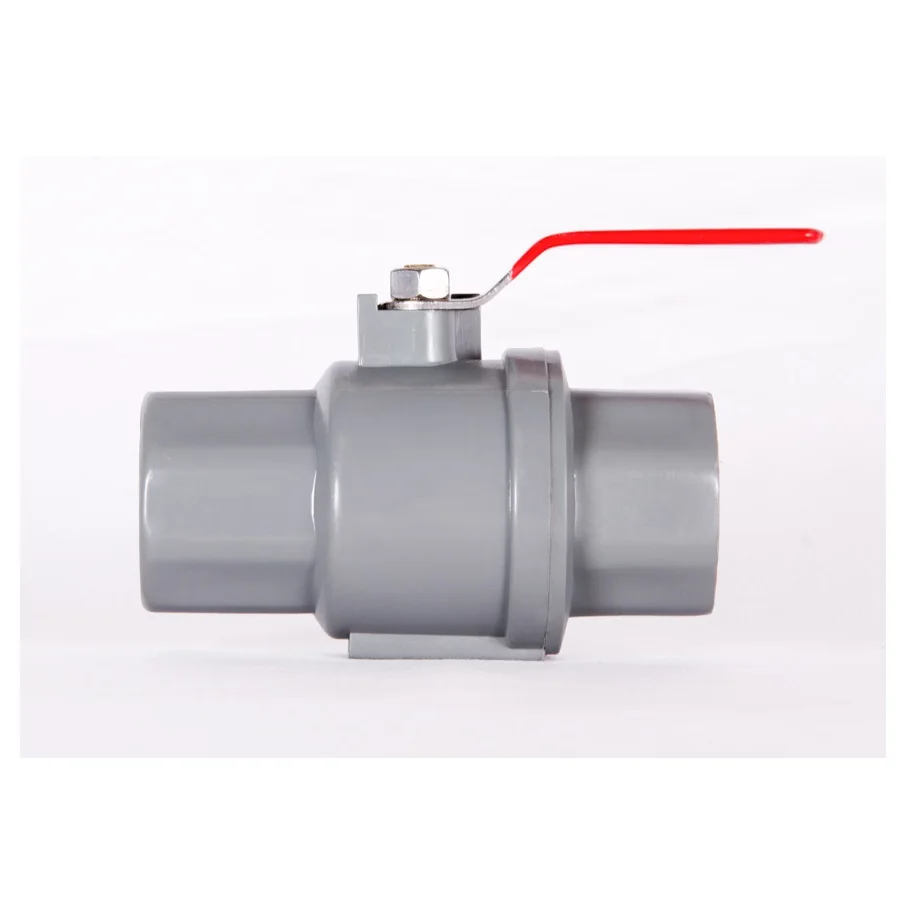 Пластиковый шаровой клапан ручной работы для водных смесей, ручка из нержавеющей стали, пластиковая шаровая труба, фитинг внутри, экспорт из Вьетнама