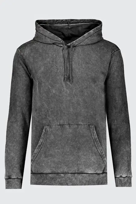 High Quality custom oversized long sleeve pullover acid wash hoodie men washed black Vintage Faded Distress Hoodies