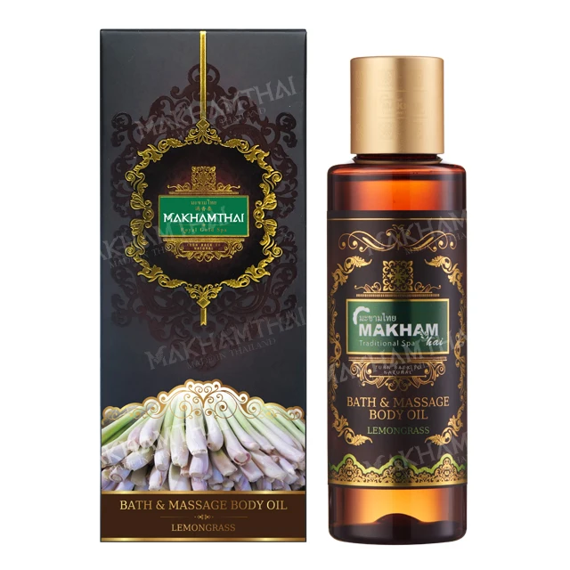 MAKHAMTHAI Lemongrass Ванна & массажное масло для тела, ароматическое массажное масло, органическое и натуральное масло, спа-продукт, Таиланд