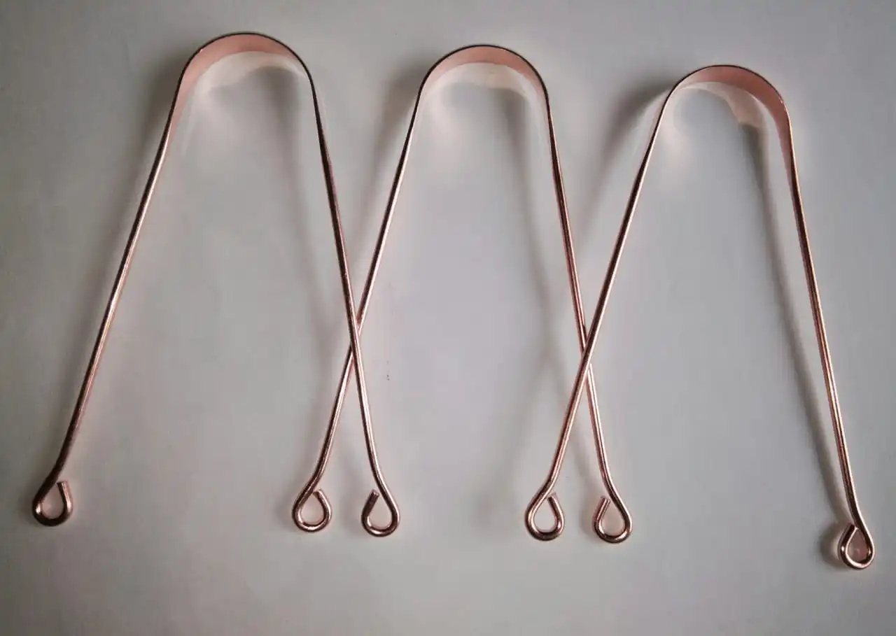 
New Clean Up The Mouth Oral Tongue Cleaner Brush Oral Hygiene Care Tools Copper Tongue Scraper For Adult 