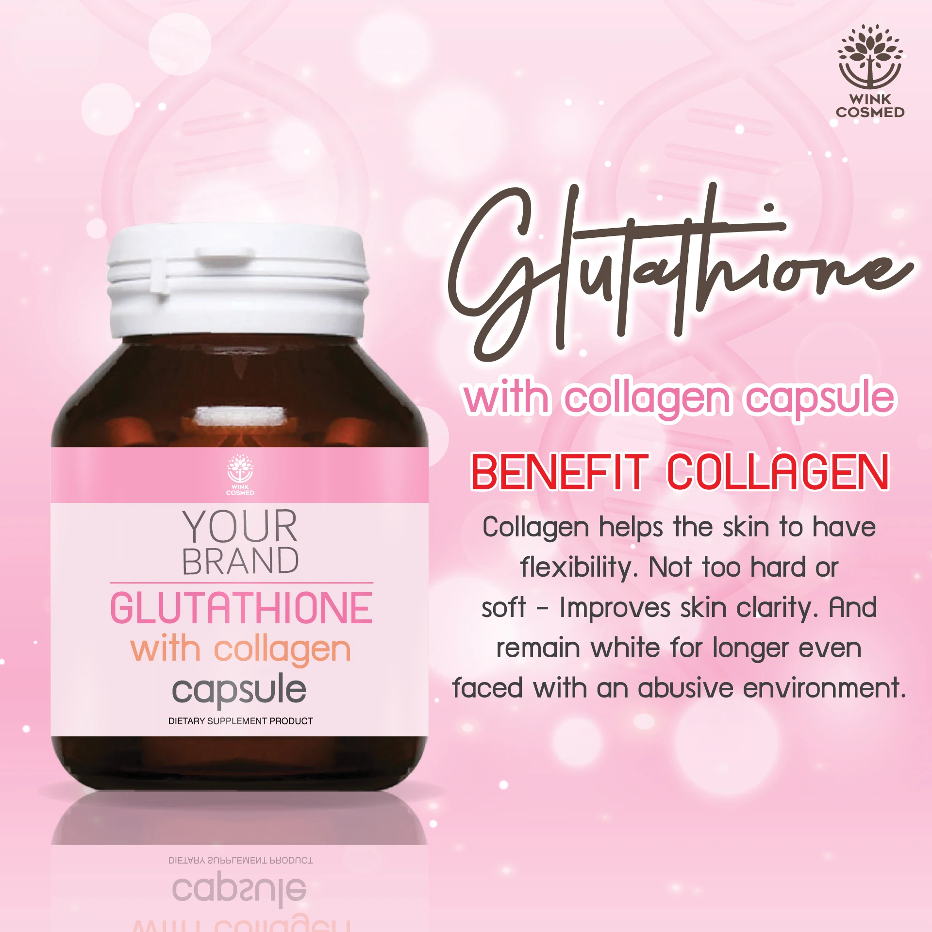 OEM/ODM Gluta With Collagen Capsule/ youthful/ healthy