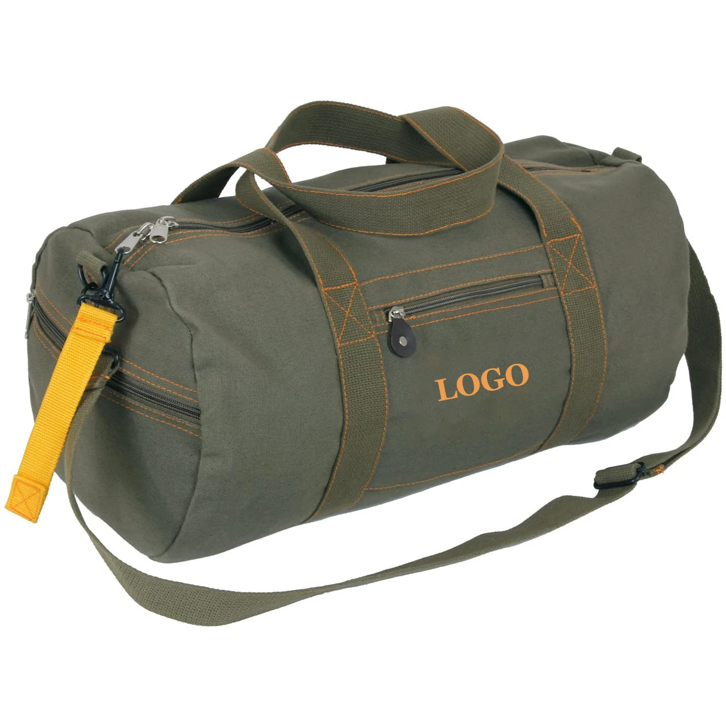 Heavy Duty Canvas Travel Duffel Bag Zipper Closure Man Woman Gym Sports Fitness Camping Outdoor Equipment Weekend Duffel Bag