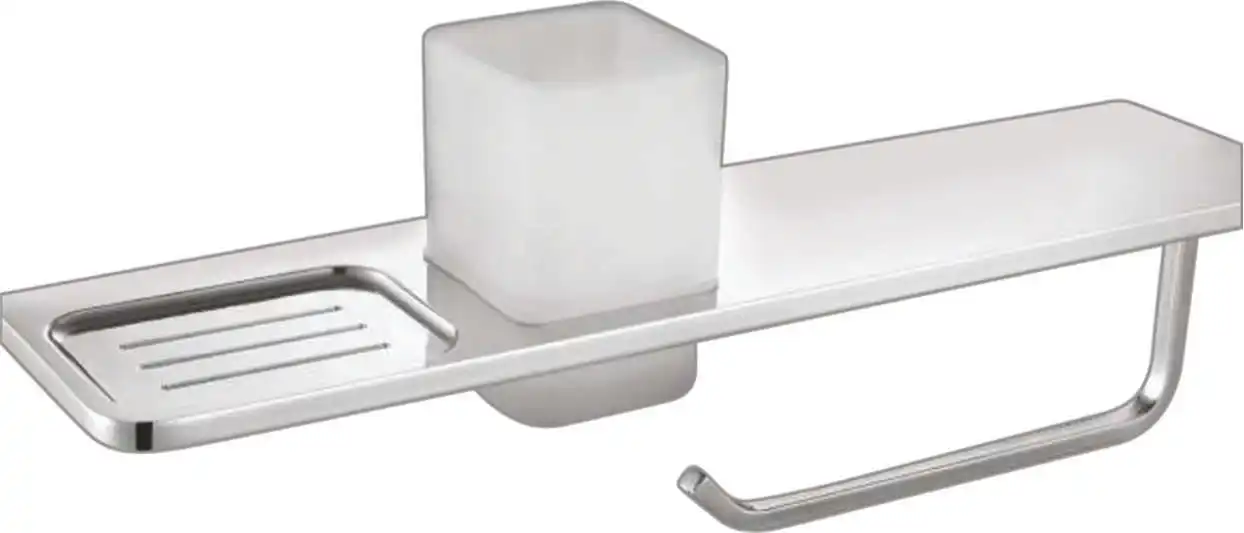  Латунная полка с держателем для туалетной бумаги и стакана настенный держатель в ванную комнату полкой мобильного телефона