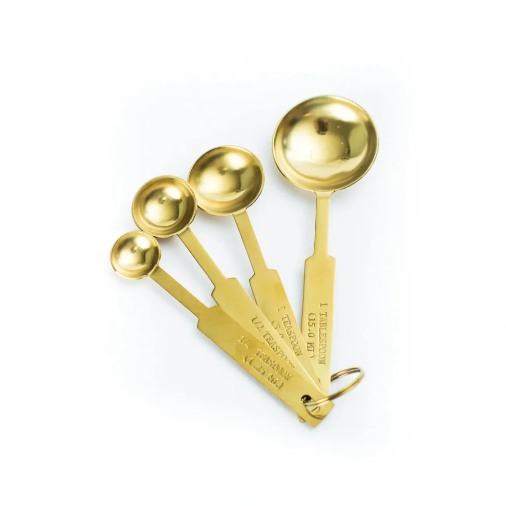 Современная мерная ложка из нержавеющей стали медь антикварная и медная готовая кухонная шкала набор 4 шт. по оптовой