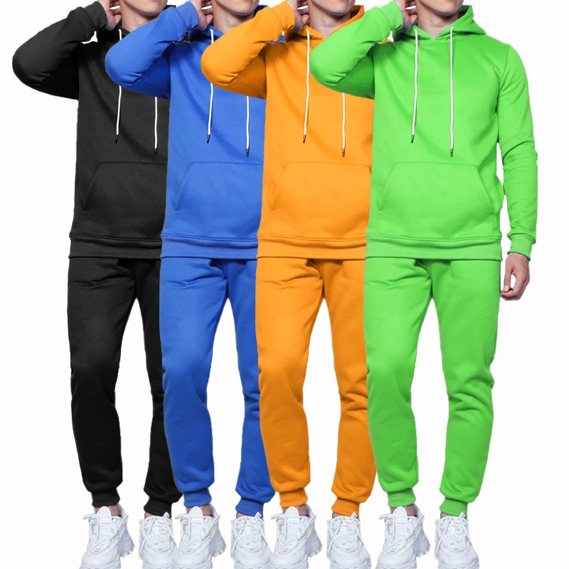 Спортивные костюмы, пуловер стандартного кроя, унисекс, смесь пота, костюмы, чистые, разные цвета, OEM, джоггеры, технология, флисовая спортивная одежда, мужские спортивные костюмы