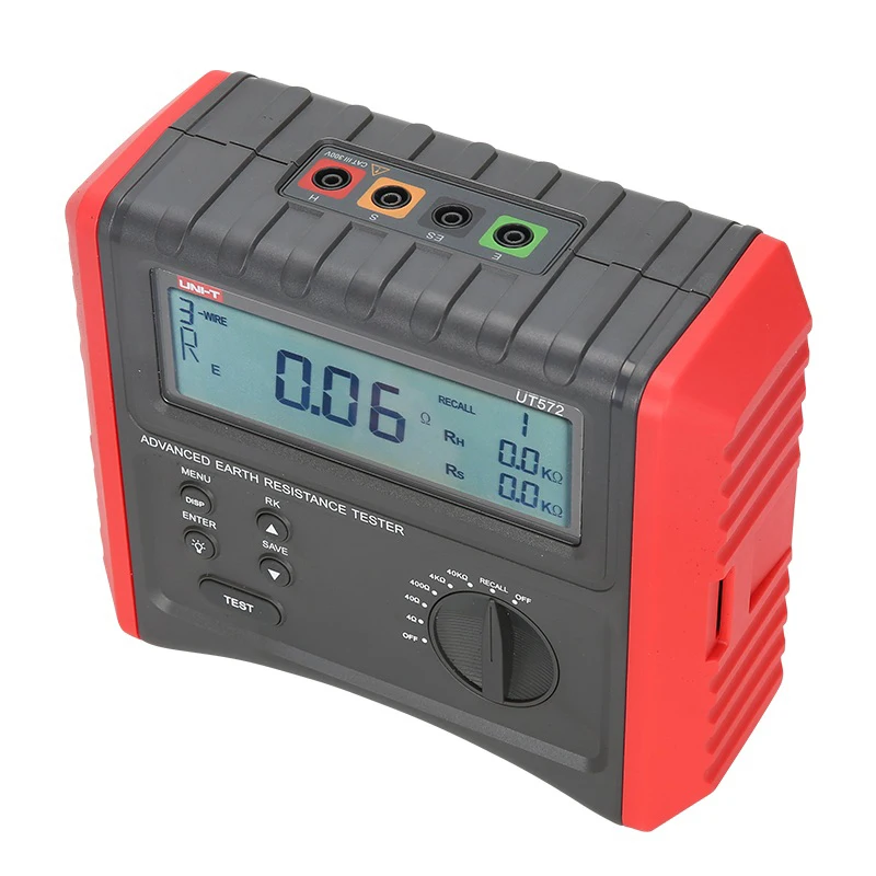 UNI-T UT572 заранее тестер сопротивления заземления большой 4-разрядный ЖК-дисплей 5s время производства образца двойная изоляция