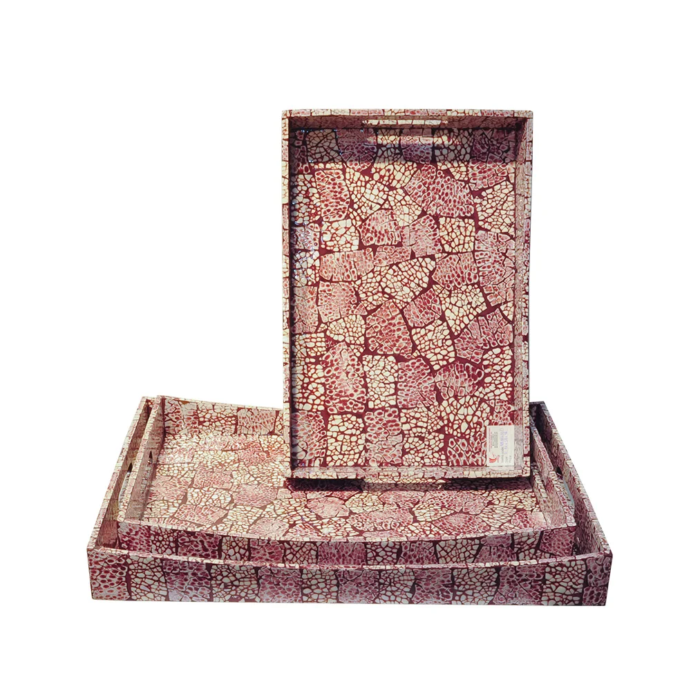 Lacquer Tray Inlaid With Mother Of Pearl Decor Home, Hanging Wall Vietnam Square Serving Tray/ craft wooden tray