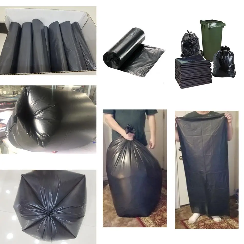 Star sealed heavy duty waste bags customized large black bin bags roll packed Low price Direct from Vietnam Factory