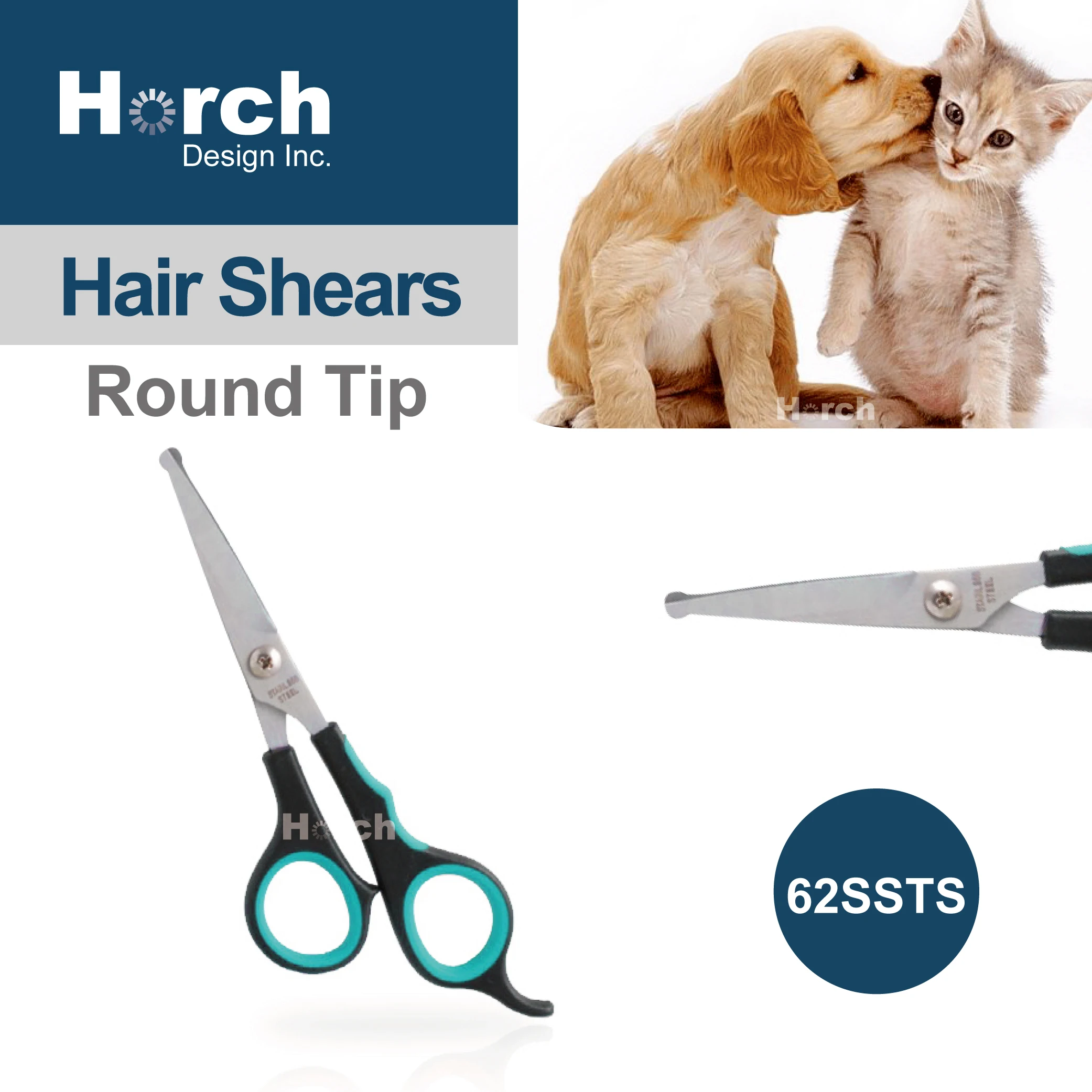 
Mascotas Safety Straight Round Tip Shear for Dog Fur Scissors 
