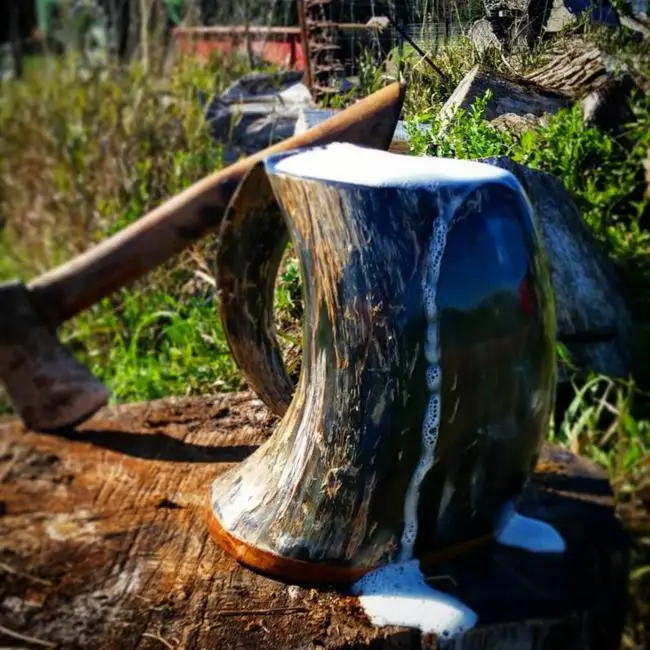 Viking Drinking Horn Mug  beer mug for Viking culture Groomsmen Gift  Bestmen