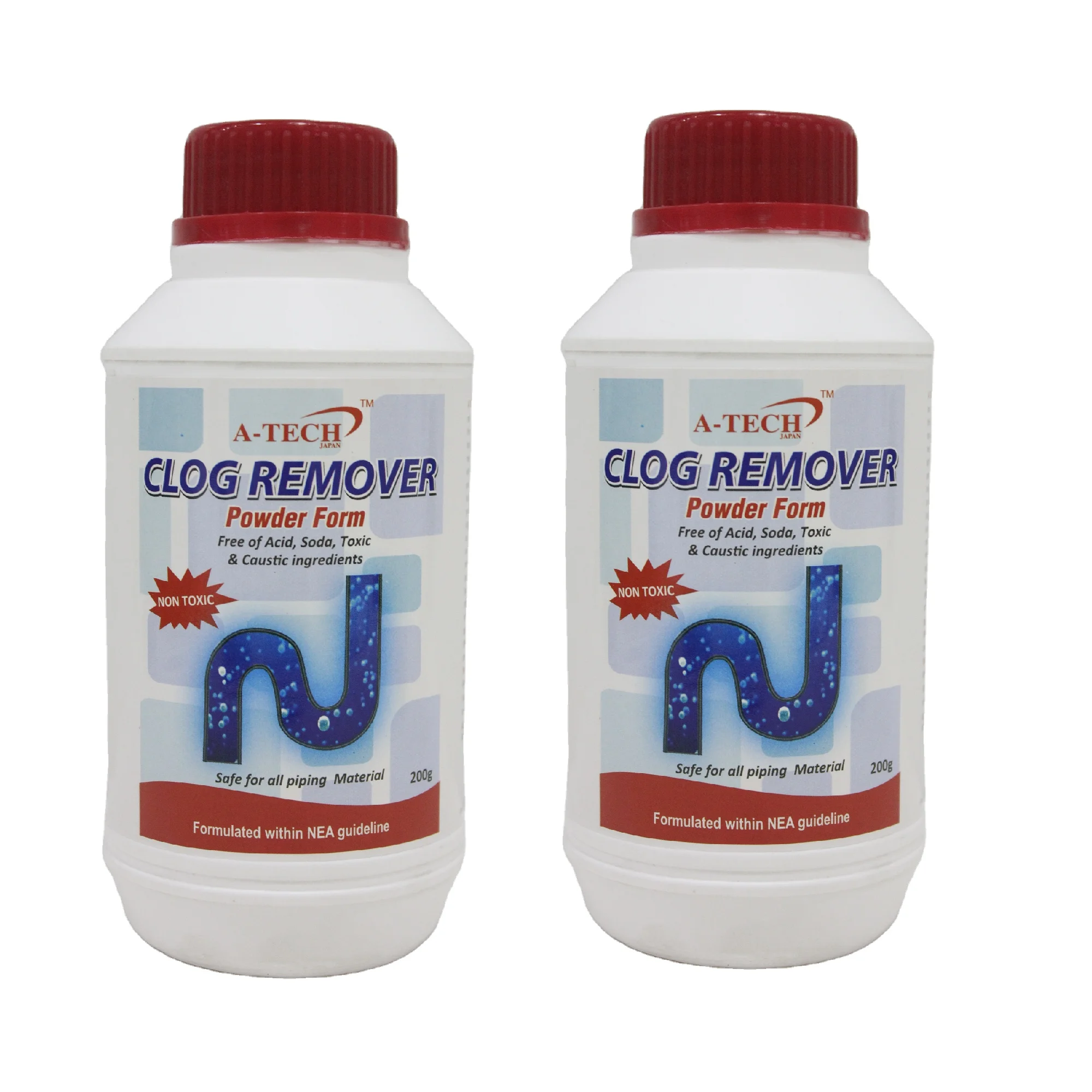 Cleaning Tool Non Toxic Powder Shape Drain Cleaner Safe For All Piping Material With Caustic Ingredients Made in Japan