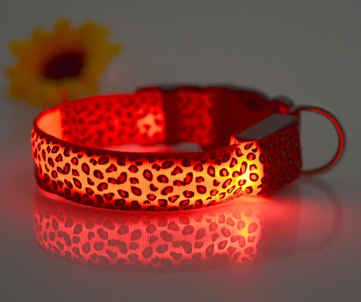 LED Dog Collar Pet Rechargeable Light USB Flashing Rechargeable Cat Collar Nylon Light Pet Collar