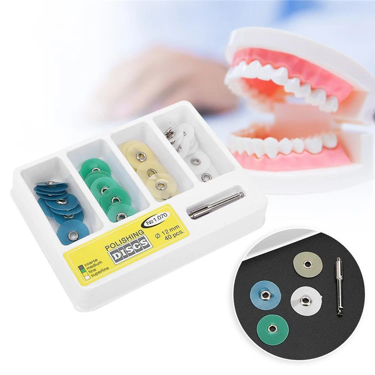 Полный медицинский набор стоматологических полировочных композитных дисковых колес 40 шт., Стоматологические принадлежности, оптовая продажа