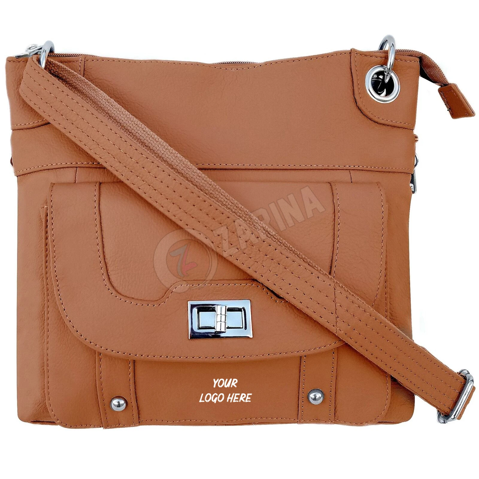 Womens Conceal Carry Gun Crossbody Bag Genuine Leather Purse Square Handbag women messenger bags