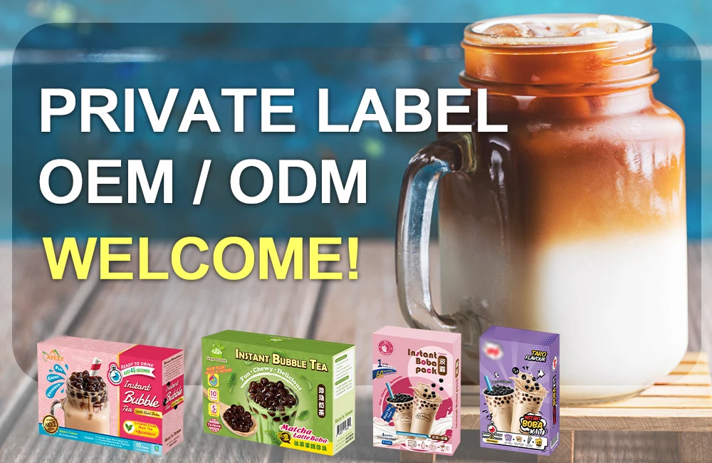 Taiwan Made Black tapioca pearl instant boba bubble tea kit