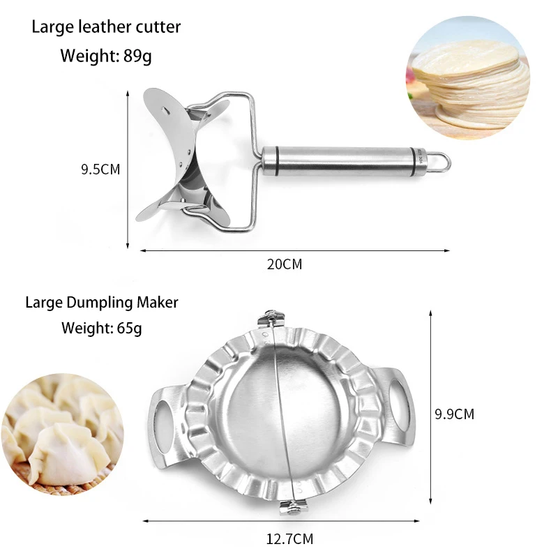 Stainless Steel Dumplings Mold Manual Dumpling Skin Maker Jiaozi Device Pack Clip Machine Dough Cutter Kitchen Pastry Tools