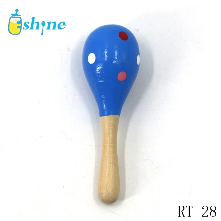 Wooden Maracas Rumba  Shakers Rattles Sand Hammer Percussion Instrument Musical Toy for Kid Party Games baby rattle wood