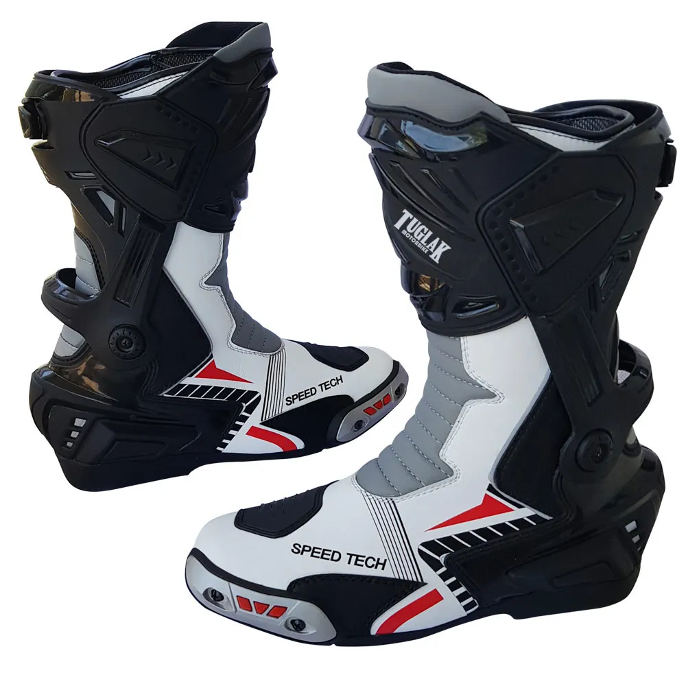 Top Selling Unisex Sports Style Leather Motorcycle Boots Racing Motorbike Shoes Breathable For Motorcyclist