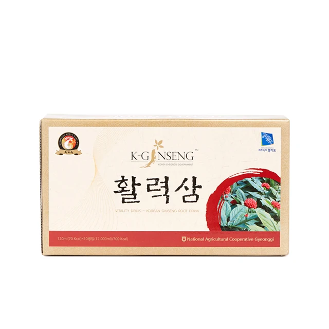  Корейский K-женьшень Gyeonggido 6 лет полный Корень женьшеня Panax V(Vitality) напиток 120 мл * 10