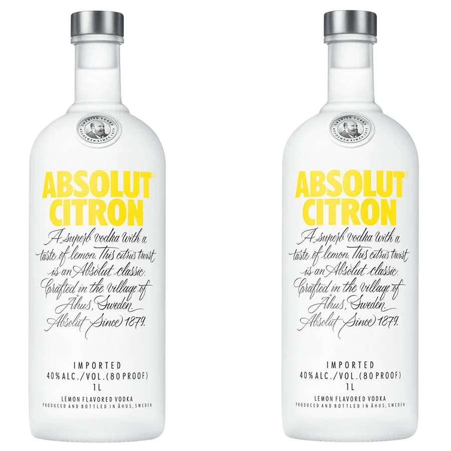 Smooth Mellow Citron 1L 40% alc./vol Sweden Flavor Vodka with Hint Lemon Peel Lime Note
