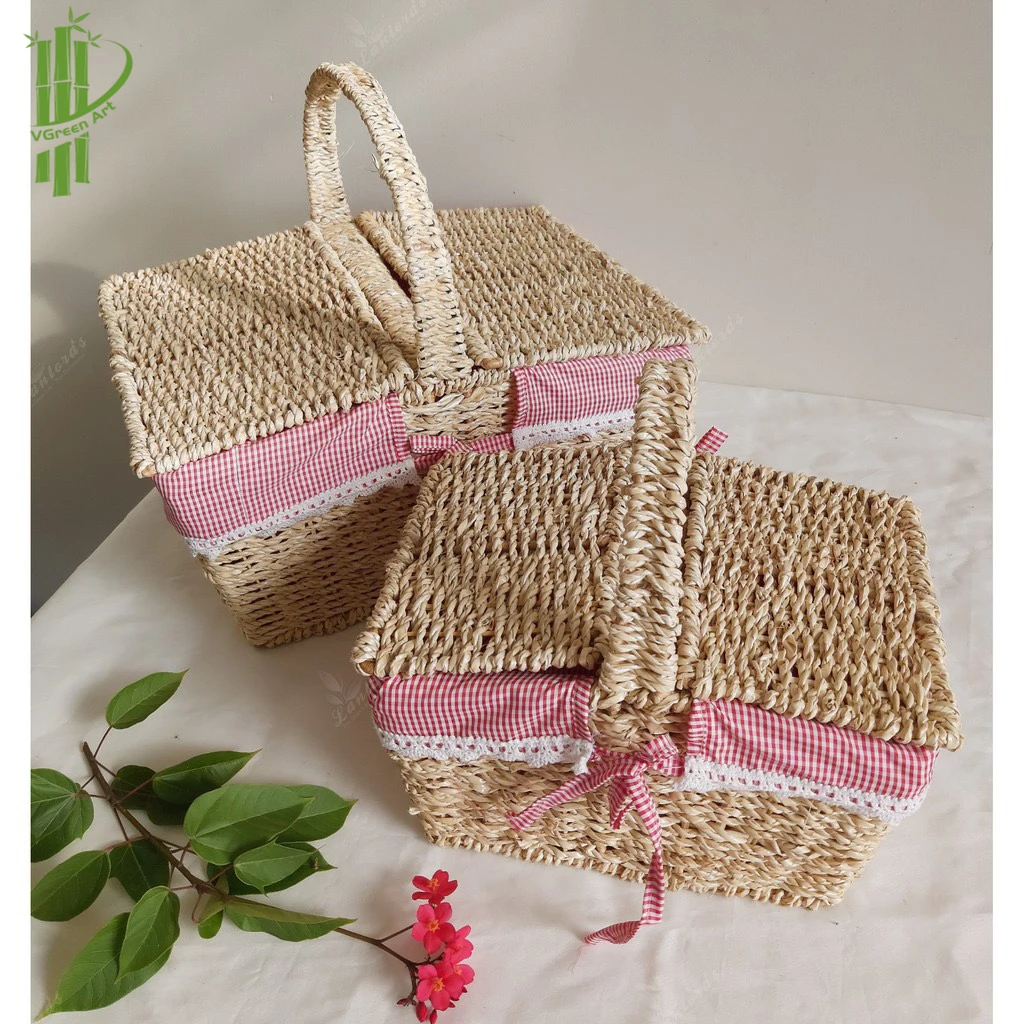 Handicraft Woven Bamboo Basket With Handles For Home Storage, House/Kitchen Decoration, Bamboo Fruit Basket For Wholesales