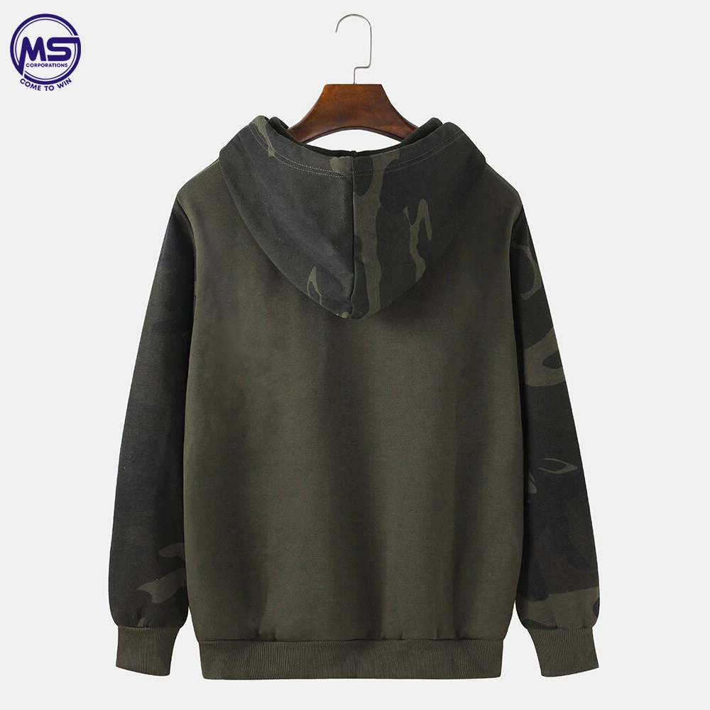 Mens Contrast Paint Splatter Print Casual Kangaroo Pocket Drawstring Hoodies