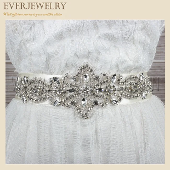 Custom Crystal Stone Wedding Dress Belt High Quality Studded Strap Sash Bridal Belt Wedding Dress