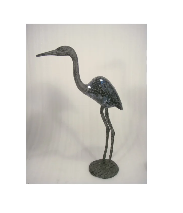 Metal Crane for Garden Sculpture Statue For Home Garden Decor