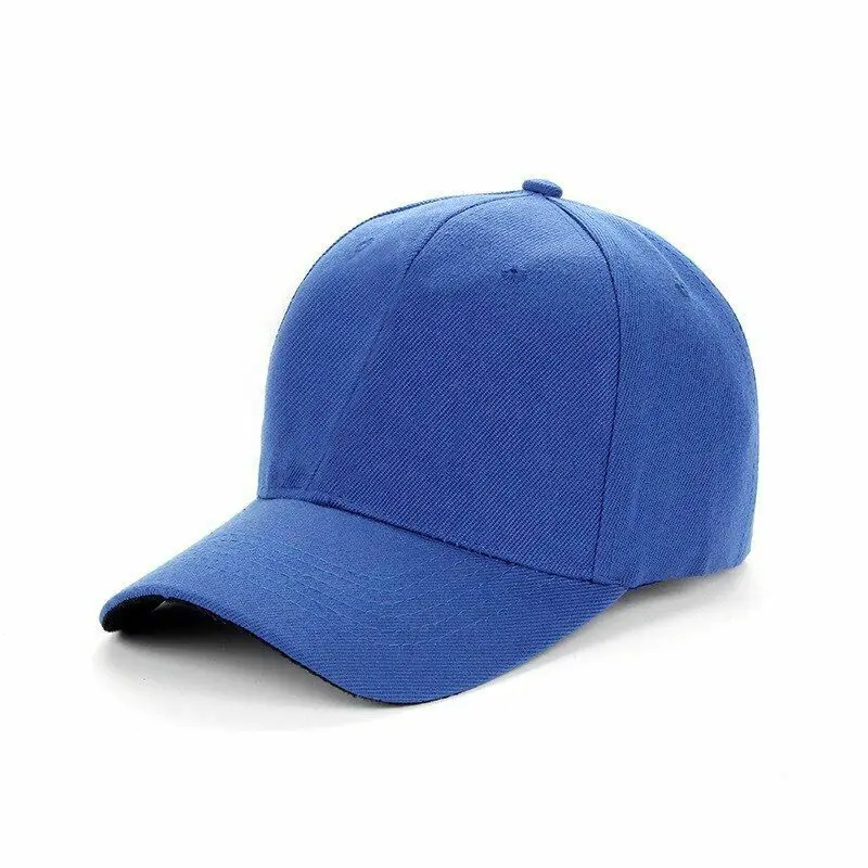 Adjustable Baseball Cap Blank Solid Strapback Golf Polo Unisex Sport Plain Hat