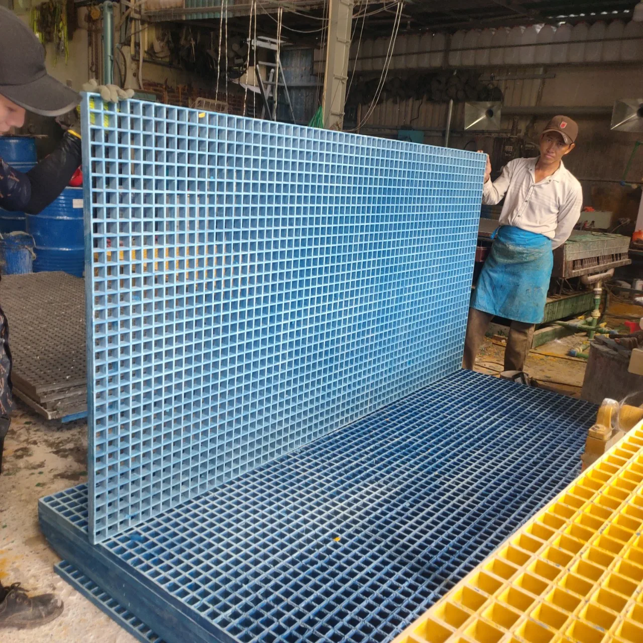 Acid Resistant Non-conductive Anti-slip Flame Retardant Composite Grating FRP Blue