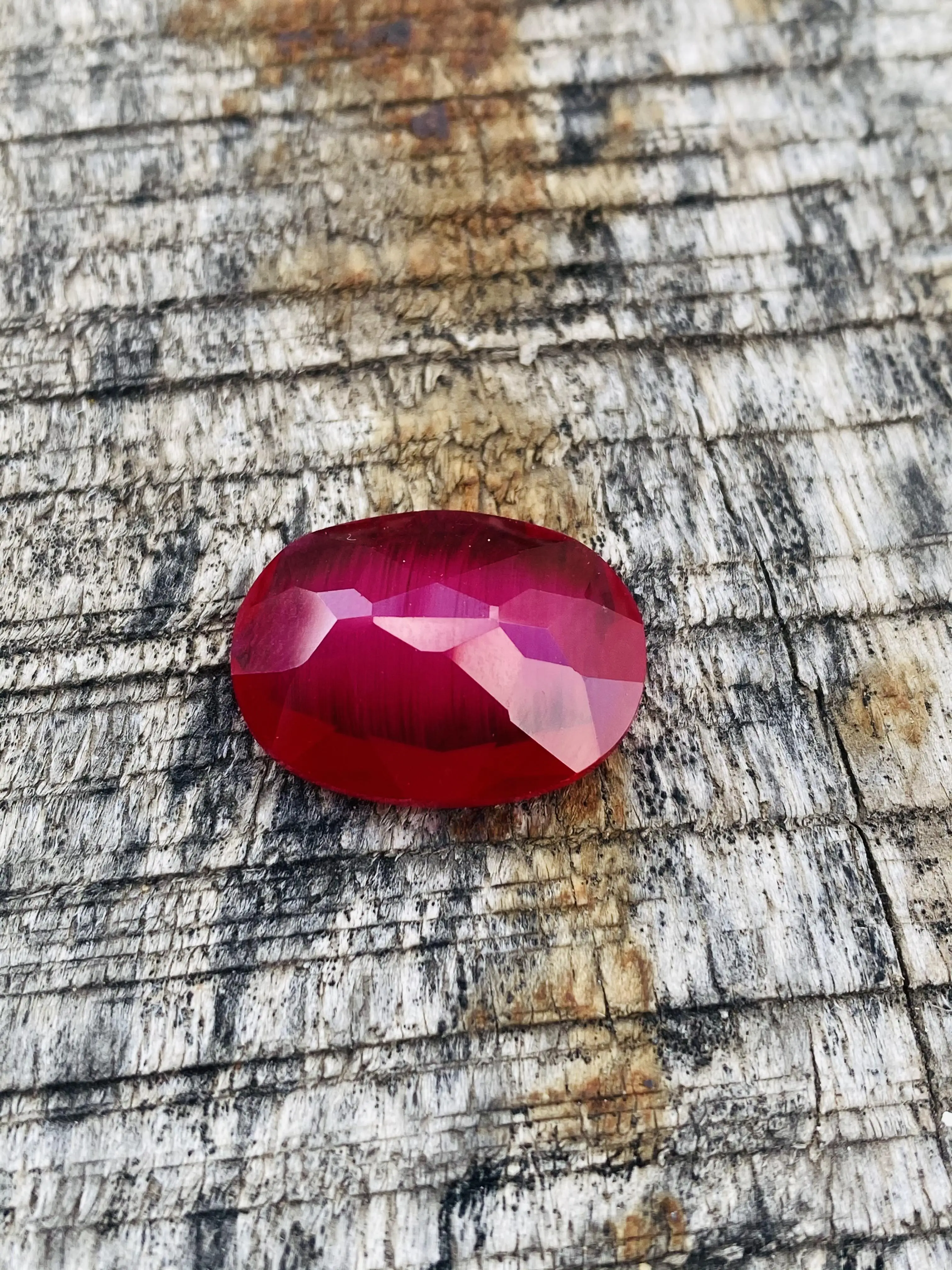 Oval Lab Created Corundum Ruby Gemstone Factory Wholesale Price 5# Red Ruby Loose Gemstone