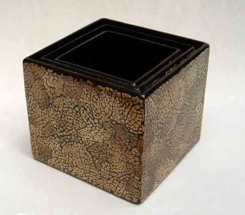 
Set of 3 square egg-cell containers, Vietnam handicrafts, suitable for houseware, home-decor, tableware, kitchenware. 