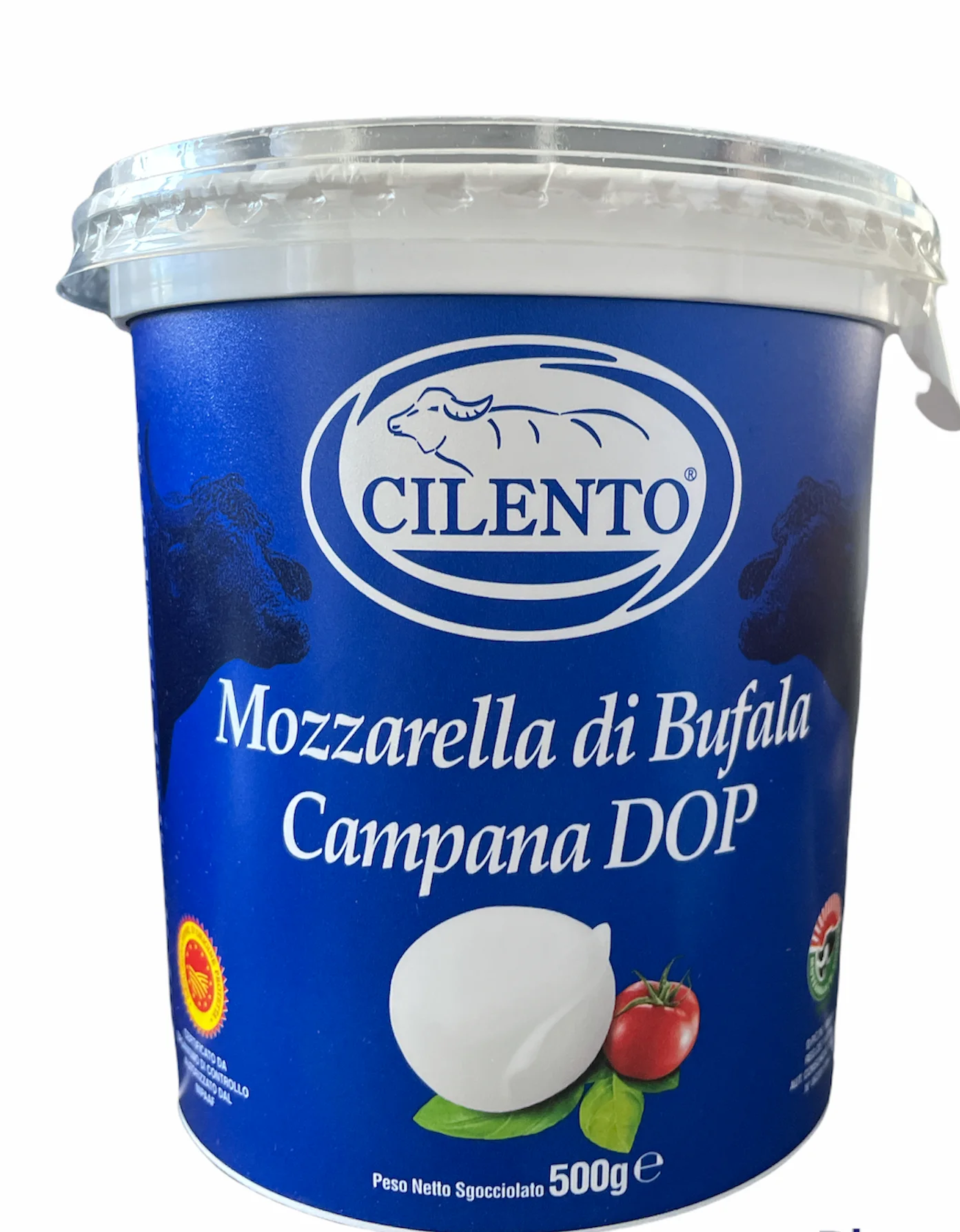 High quality Italian fresh cheese Mozzarella di Bufala Campana PDO bucket 500g (500g) (50g) (20g)