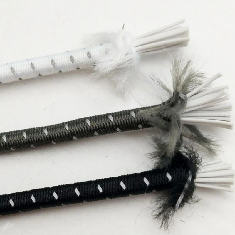 Прочный сверхпрочный Эластичный банджи-шнур диаметром 4 мм, полиэфирный круглый эластичный ударный эмульсионный резиновый шнур, веревка