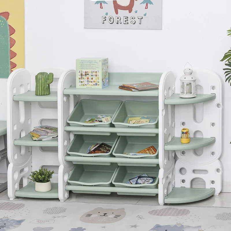 Wholesale Hot Sale High Quality Books Stand Racks Plastic Toy Shelf Children Bookshelf Kids