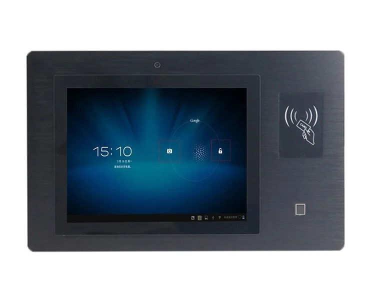10 12 inch Android panel PC touch screen computer with RFID 125KHz 13.56MHz fingerprint