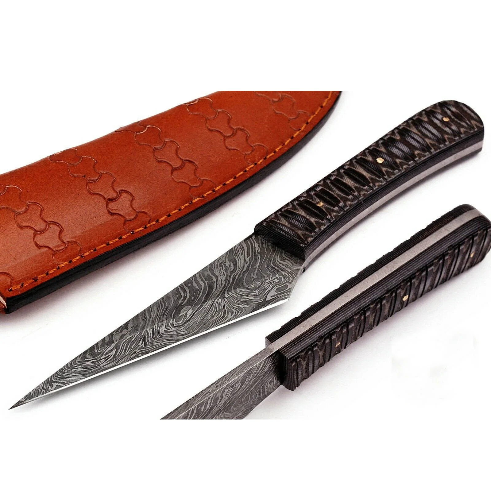 Новое поступление, Охотничий Тактический нож ручной работы из дамасской стали с фиксированным лезвием, с оболочкой