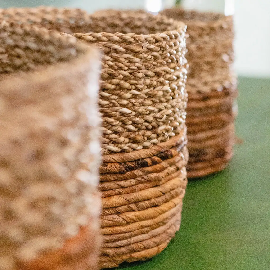 Best selling seagrass storage box, water hyacinth storage basket use for house decoration interior accessories