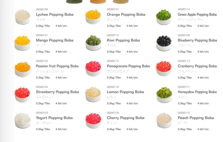 yellow mango Fruit popping boba  from Taiwan 3.2kg Bubble tea