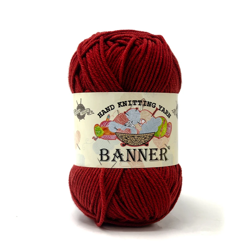 
Cotton Weaving Thread Crochet Milk Cotton Yarn 4 ply for Carpets Knitting 