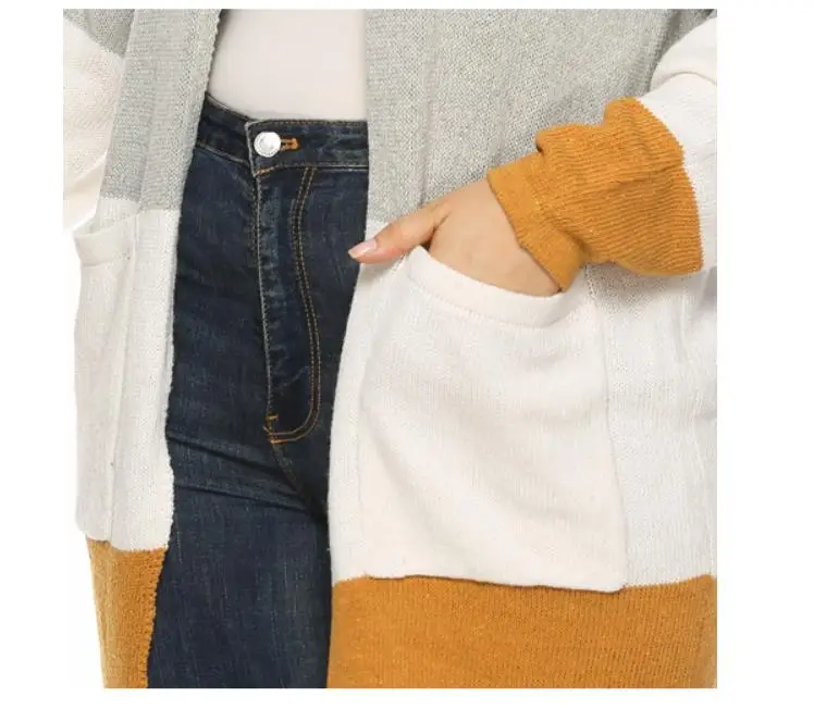 fat women customized colorblock women sweater knitted
