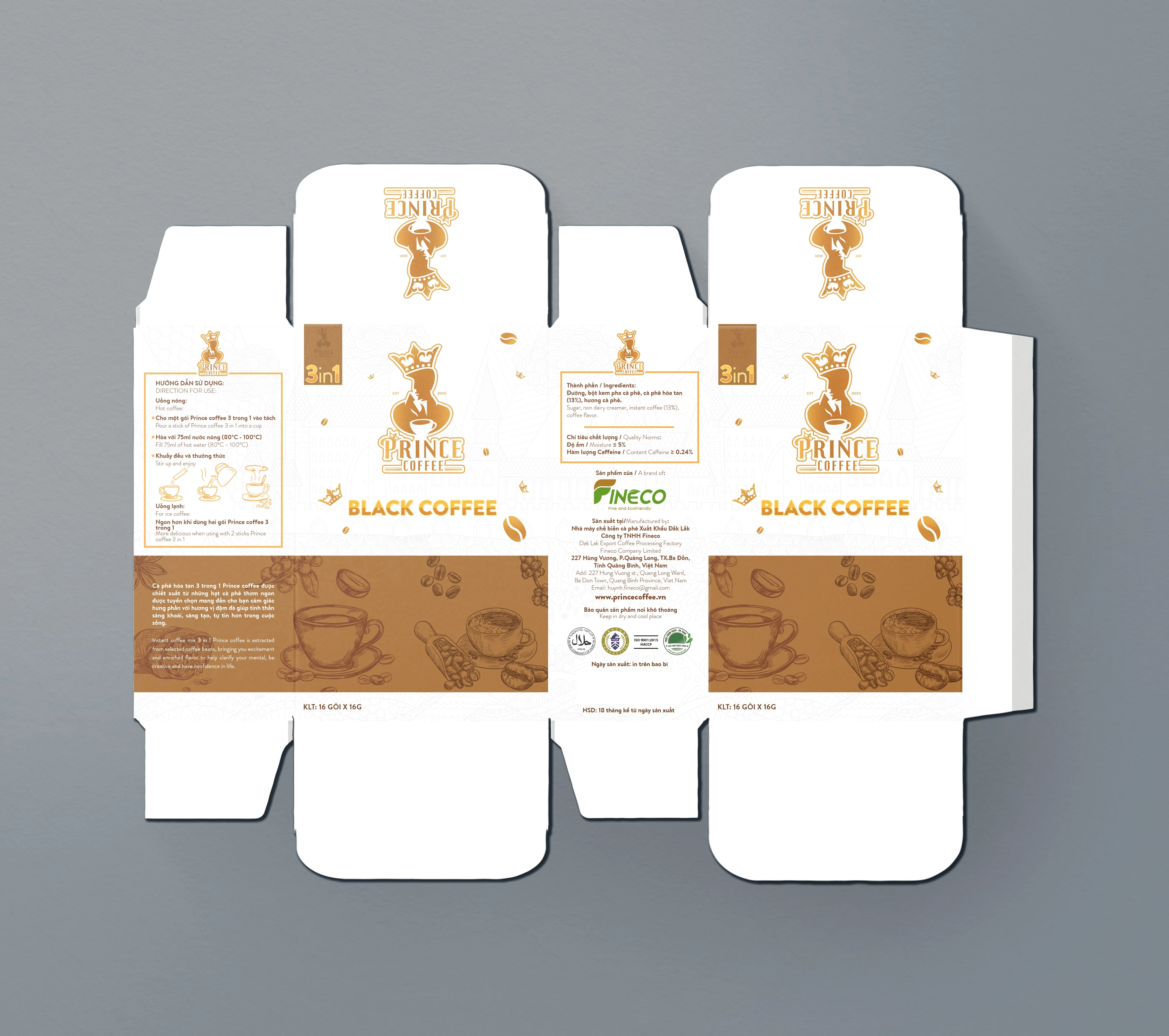 Высококачественный мгновенный черный кофе со смешанным оптовым заказом сделано во Вьетнаме