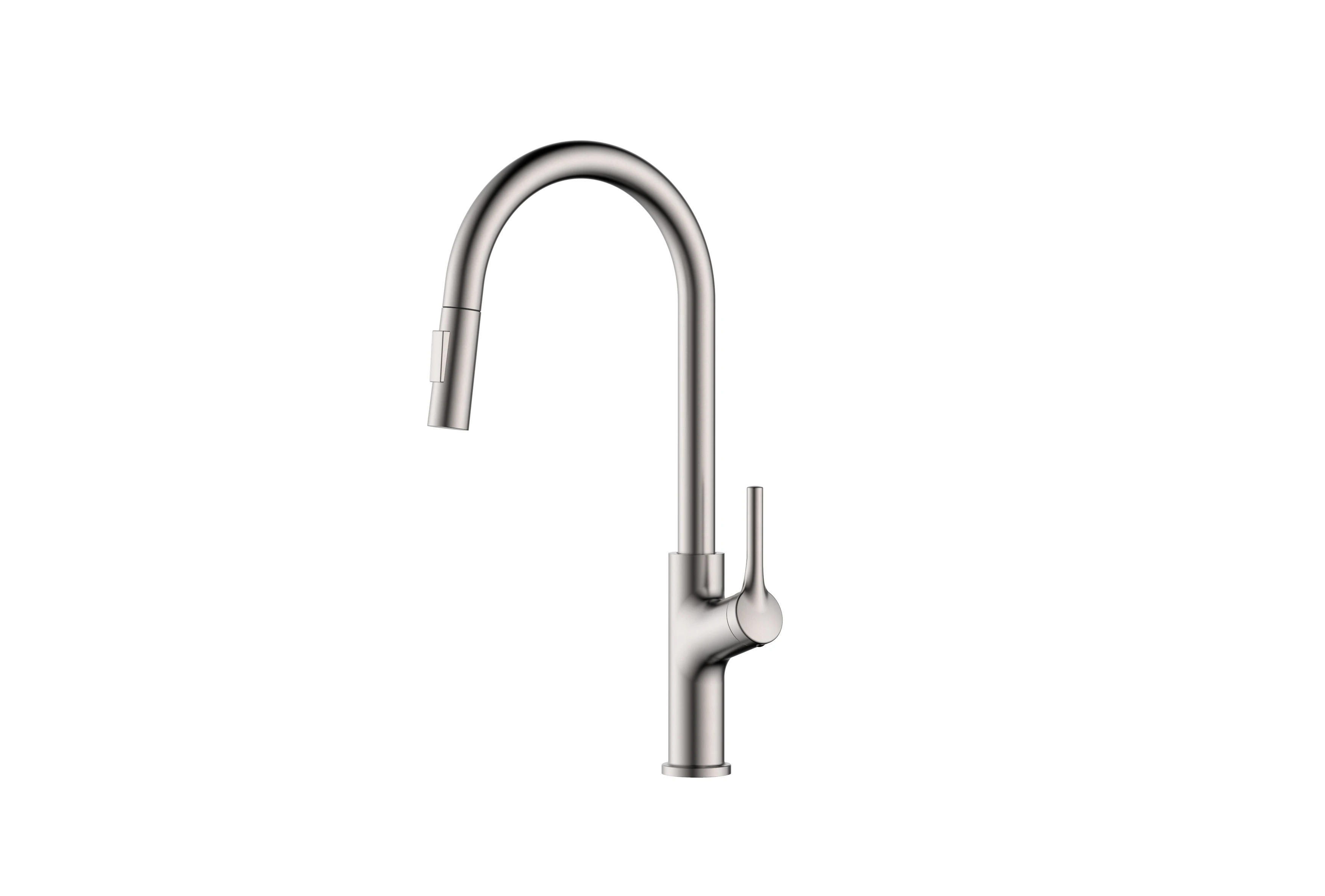 luxury brushed gold brass deck mounted pull out hot and cold water single handle single hole anti splash kitchen sink faucets