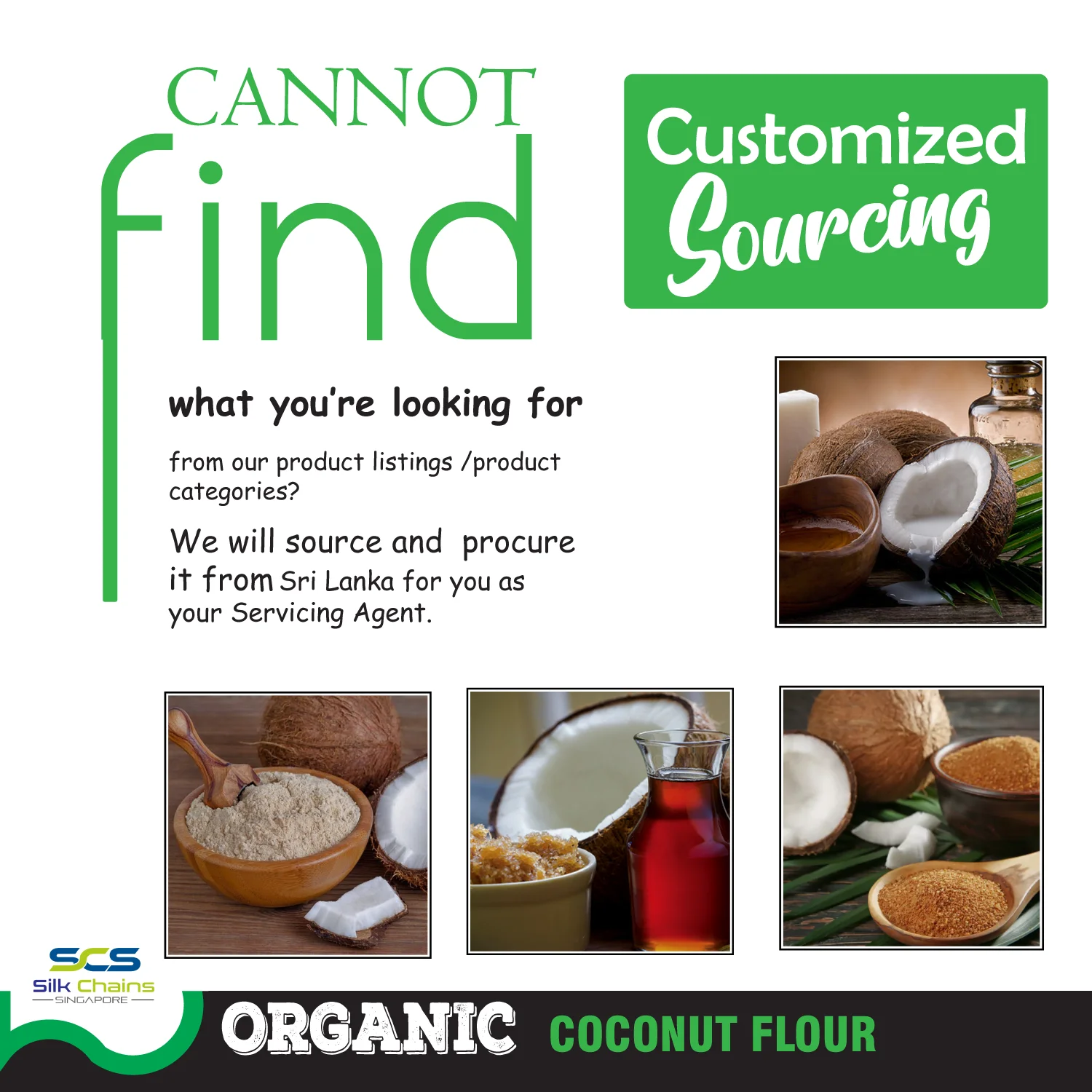 100% Organic Gluten-Free Flour Ceylon Coconut Premium Quality From Sri